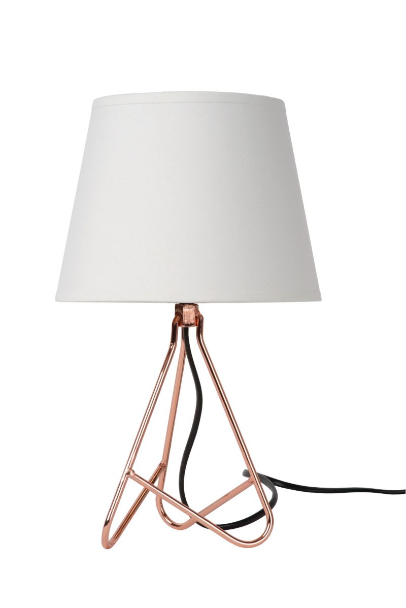 Lucide GITTA - Stolná lampa - Ø 17 cm - 1xE14 - Meď